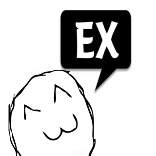 😼 d96c14f0 EX Meme, Komik, Balon ucapan, Teks, Kartun telegram sticker