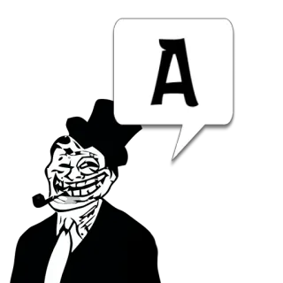 😼 88add8e8 Trollface A Trollface, ネットミーム, ミーム, 面白い whatsapp sticker