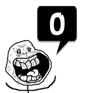 😼 aa820b2d O ミーム, トロールフェイス, 面白い, ネットミーム, 笑い, ユーモア whatsapp sticker