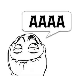 😼 fb9046f6 AAAA Meme, Rage Comic, Meme Internet, Lucu, Ekspresi, Humor telegram sticker