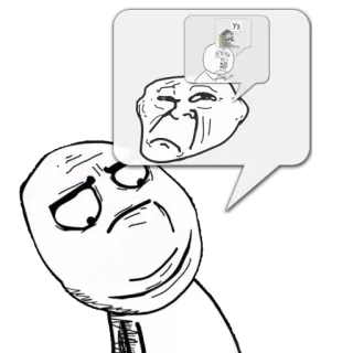 😼 1bda7d5b Yx Meme, Trollface, Berpikir, Ekspresi whatsapp sticker