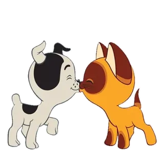 😘 0e4f09f7 狗, 猫, 小狗, 小猫, 动物, 卡通, 友谊 telegram sticker