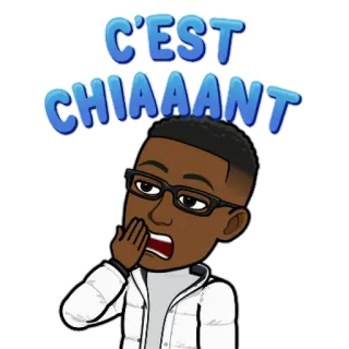 🥱 3ef79cdf C'EST CHIAAANT Bitmoji, molesto, francés, frustrado, aburrido, dibujo animado telegram sticker