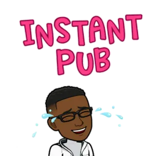 😂 468e4a4f INSTANT PUB pub instantáneo, Bitmoji, texto, expresión, dibujo animado telegram sticker