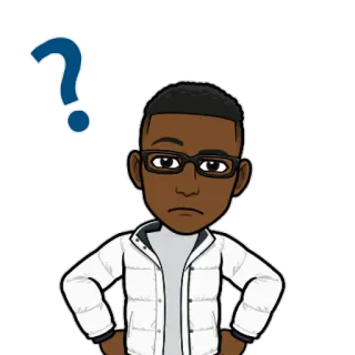 🤨 705f9fbf Dibujo animado, Personaje, Pregunta, Confundido, Avatar telegram sticker