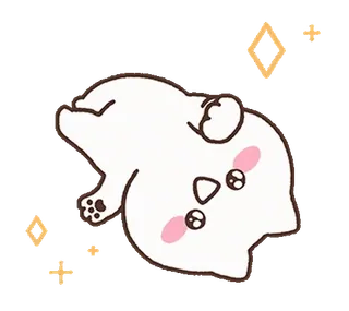 🐈‍⬛ 48027e47 oso, lindo, brillo, animal, blanco telegram sticker