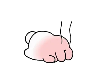 🤍 4e83d6ec rosa, puño, dibujos animados telegram sticker