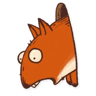 😳 234ddc9d lis, zwierzę, kreskówka, śmieszne, słodkie telegram sticker