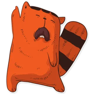 🎉 59c861c4 kot, ziewanie, śpiący, zmęczony, zwierzę, kreskówka, leniwy telegram sticker