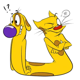 😜 6854a31d CatDog Phim hoạt hình, Nickelodeon, CatDog, Chó, Mèo, Phim hoạt hình 90s telegram sticker