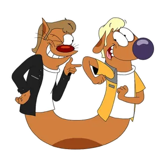 👉 e744c63c CatDog CatDog, Nickelodeon, Phim hoạt hình, Động vật, Tình bạn telegram sticker