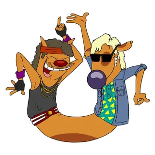🤟 ea25d965 CatDog nickelodeon, thập niên 90, hoạt hình, phim hoạt hình, mèo, chó, hài hước telegram sticker