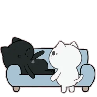 🛋 1faeb58b gatto, animale, divano, animale domestico, gattino, cartone animato telegram sticker