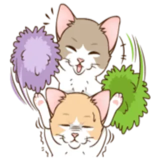 🗣 c96f4ba9 kucing, anak kucing, imut, binatang, hewan peliharaan, ceria telegram sticker