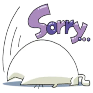 😞 e32dd4ab Sorry désolé, excuses, dessin animé, mignon, triste, regret telegram sticker
