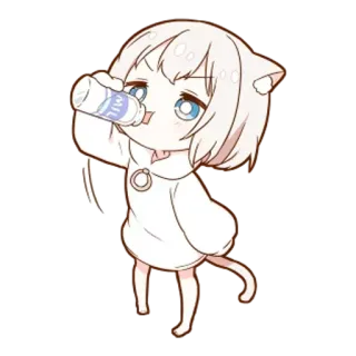 🌟 3f6b2ae6 MILK anime, chibi, cute, milk, drink, cartoon telegram sticker