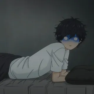 🍘 545e8c8c อนิเมะ, เด็กผู้ชาย, สับสน, นอนไม่หลับ telegram sticker