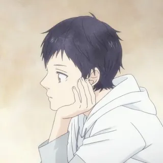 🍘 5818f321 อนิเมะ, เด็กผู้ชาย, ตัวละคร, เสื้อฮู้ด, โปรไฟล์, ภาพเหมือน telegram sticker