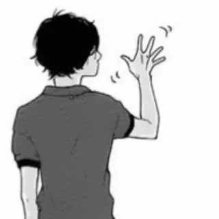 🍘 d0f2c40f โบกมือ, อนิเมะ, ทักทาย, ท่าทางมือ, มังงะ, สวัสดี telegram sticker