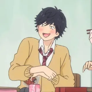 🍘 f300cd5a อนิเมะ, ยิ้ม, มีความสุข, ชุดนักเรียน, ตัวละคร, มังงะ telegram sticker