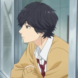 ☕ 187ea1a6 Anime, Chico, Uniforme escolar, Retrato telegram sticker