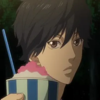 🥯 3534aaa0 Anime, Hielo raspado, Retrato, Hombre joven, Personaje telegram sticker