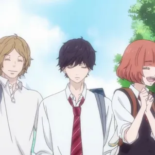 🥯 50b3eabc Anime, Escuela, Amigos, Feliz, Lindo, Grupo telegram sticker