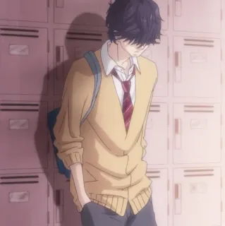 🎞 56b852e6 Anime, Adolescente, Uniforme escolar, Estudiante, Chico telegram sticker