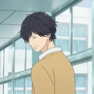 🎞 9417a25a anime, chico, sonriendo, retrato telegram sticker