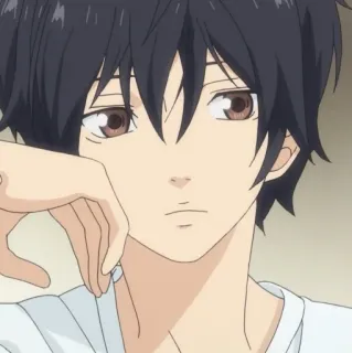 🎞 a1f9988e Anime, Chico, Triste, Pensativo, Joven telegram sticker