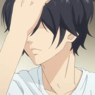 🥯 b7b0e679 Anime, Chico, Retrato, Adolescente, Dibujo animado telegram sticker