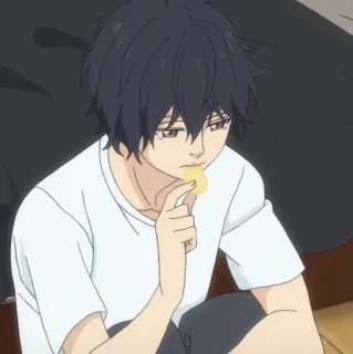 🎞 d37aab4a Anime, Personaje, Comiendo, Chico, Sentado telegram sticker