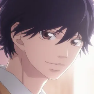 ☕ de55236b anime, chico, sonriendo, retrato telegram sticker