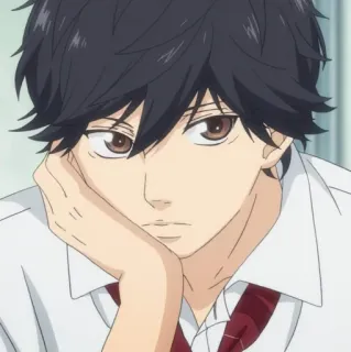 🎞 e686e00a Anime, Chico, Retrato, Adolescente, Uniforme escolar telegram sticker