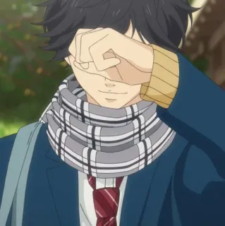 🎞 ecb9a245 Anime, Chico, Bufanda, Invierno, Uniforme escolar telegram sticker