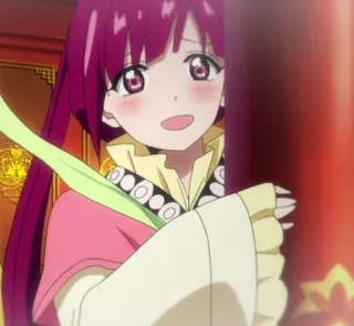 😍 5103a7d3 Morgiana Magi: The Labyrinth of Magic Anime, Postać, Morgiana, Uroczy, Uśmiech telegram sticker