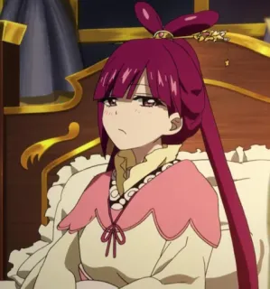 😒 67263760 Morgiana Magi: The Labyrinth of Magic Anime, Postać, Morgiana, Magi, Fantasy telegram sticker