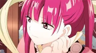 😞 f252398c Morgiana Magi: The Labyrinth of Magic Anime, Manga, Postać, Różowe włosy, Dziewczyna, Magia telegram sticker