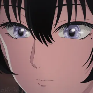 😒 76e6ef1a @fix_fox anime, phụ nữ, gương mặt, cận cảnh, cô gái, mắt telegram sticker