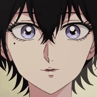 💋 c414083a Anime, Manga, Chân dung, Tóc đen, Mắt tím, Nhân vật telegram sticker