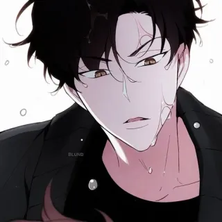 😨 c8720675 BLUND 动漫, 角色, 男人, 插图, 肖像 telegram sticker