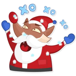 🎄 aea22136 XO XO kerst, kerstman, winter, feestdagen, groet, xoxo telegram sticker