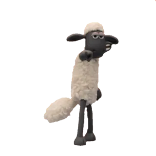 🕺 4134a63f Shaun the Sheep 绵羊, 动画, 农场, 动物, 黏土动画 telegram sticker