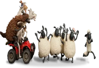 😱 546e82e3 Shaun Shaun the Sheep 绵羊, 卡通, 农场, 动物, 动画 telegram sticker