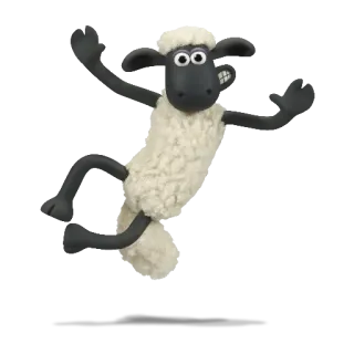 👻 57f1e203 Shaun the Sheep 绵羊, 动物, 卡通, 黏土动画, 搞笑 telegram sticker
