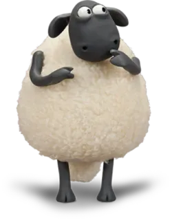 🤔 64bbe56a Shaun the Sheep 绵羊, 卡通, 动物, 农场, 黏土动画 telegram sticker
