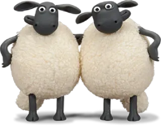 👫 73197e83 Shaun the Sheep 绵羊, 卡通, 动物, 可爱, 朋友 telegram sticker