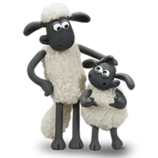 👨‍👦 7e84edd9 Shaun the Sheep 绵羊, 卡通, 动画, 黏土动画, 电视节目, 动物 telegram sticker