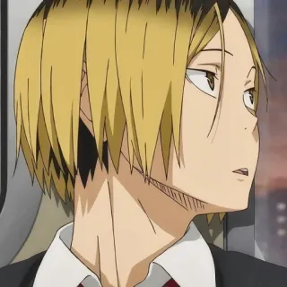 😲 019761f7 Kenma Kozume Haikyuu!! anime, manga, kenma, kozume, haikyuu, volleyball telegram sticker