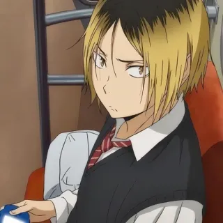 🤨 4fd2c1bf Kozume Kenma Haikyuu!! anime, haikyuu, kenma, kozume kenma, character, fanart telegram sticker